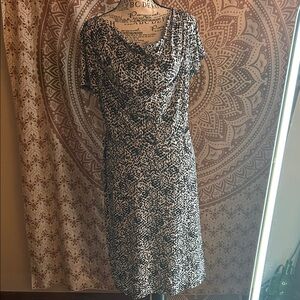 George Monochrome Patterned Midi Dress